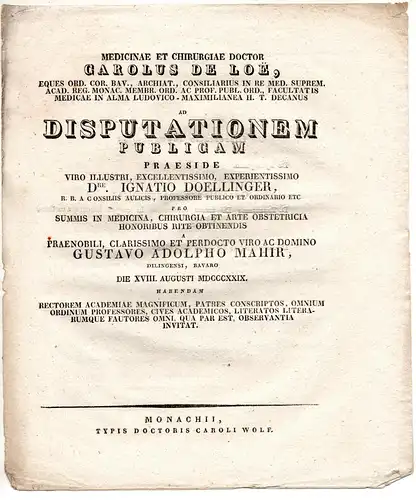 Mahir, Gustav Adolph: aus Dillingen: Theses ad disputationem publicam. 
