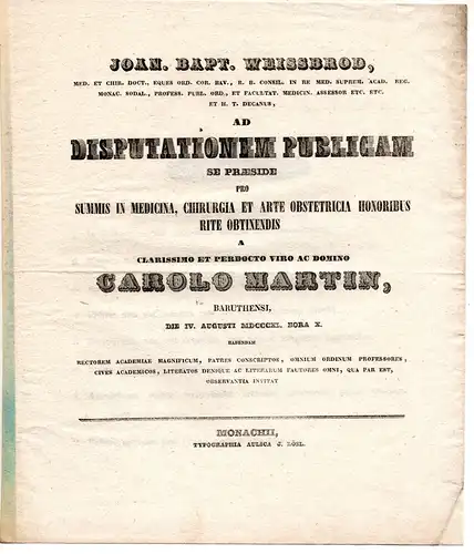 Martin, Karl: aus Baruth: Theses ad disputationem publicam. 