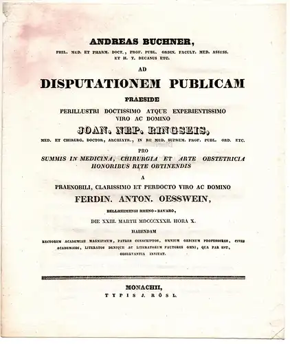 Oesswein, Ferdinand Anton: aus Bellheim: Theses ad disputationem publicam. 