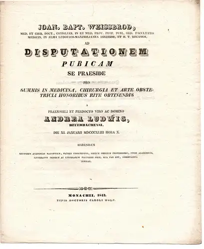 Ludwig, Andreas: aus Beuerbach: Theses ad disputationem publicam. 