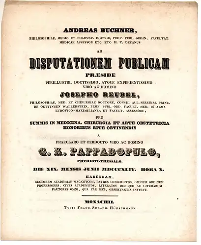 Pappadopulos, G.K.: aus Phthiotis: Theses ad disputationem publicam. 