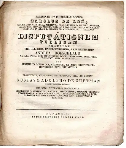 Guetman, Gustav Adolph von: aus Geisenfeld: Theses ad disputationem publicam. 