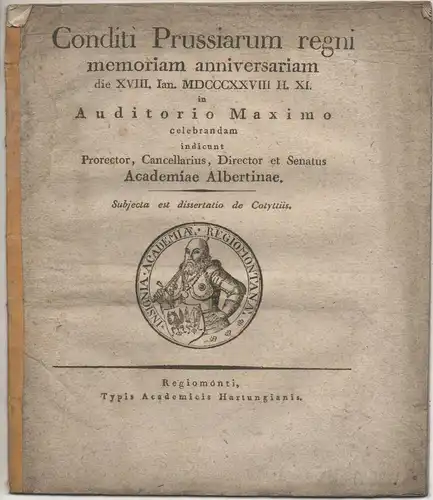 (Lobeck, Christian August): De cotyttiis. Universitätsprogramm. 