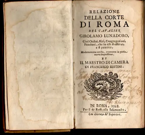 Lunadoro, Girolamo: Relazione della Corte di Roma. 