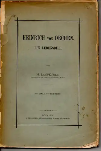 Laspeyres, Hugo: Heinrich von Dechen : ein Lebensbild. 