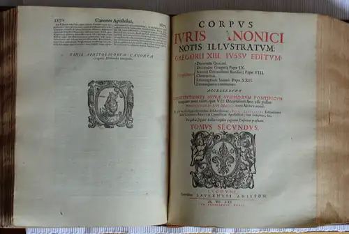 Corpus juris canonici : notis illustratum Gregorii XIII. Iussu Editum (2 Teile in einem Band). 