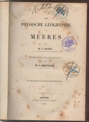 Maury, Matthew Fontaine: Die physische Geographie des Meeres. 