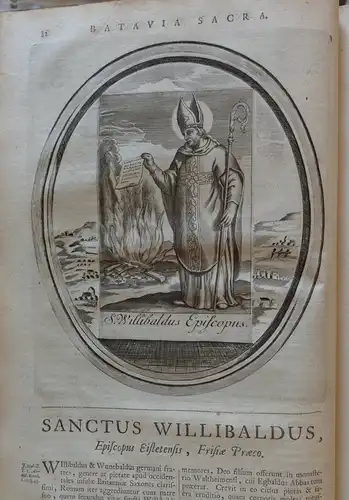 Heussen, Hugo Franciscus van: Batavia sacra : sive res gestae apostolicuorum virorum, qui fidem Bataviae. 2 Teile in einem Band. 