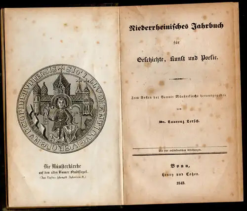 Lersch, Laurenz: Niederrheinisches Jahrbuch für Geschichte, Kunst und Poesie Band 1 u. 2 (komplett). 