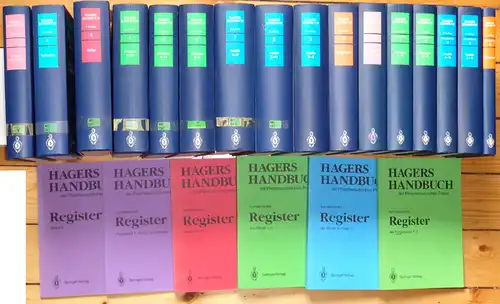 Hagers Handbuch der pharmazeutischen Praxis, 5. vollständige neubearbeitete Auflage, 15 Bände + 6 Broschurhefte. 