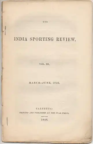 Popjev, Phoenix: Lake and tank fishing in Bengal. Sonderdruck aus: The India Sporting review 3, 121-137. 