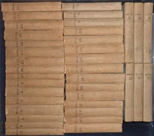 Müller, Johannes von: Johannes von Müllers sämmtliche Werke 3-33, 35-40 (37 Bände). 