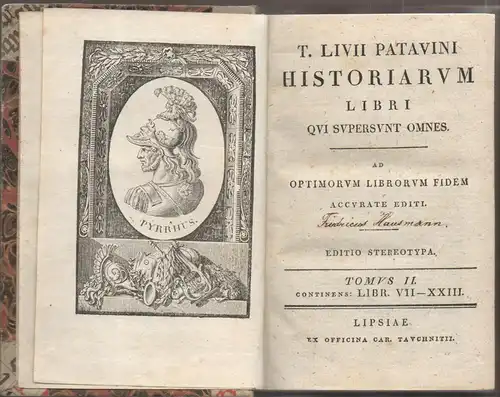Livius, Titus: T. Livii Patavini Historiarum Libri Qui Svpersunt Omnes, tomus II, continens: Libr. VII-XXIII. 