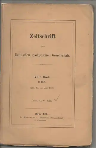 Zeitschrift der Deutschen geologischen Gesellschaft 42. H. 2. 