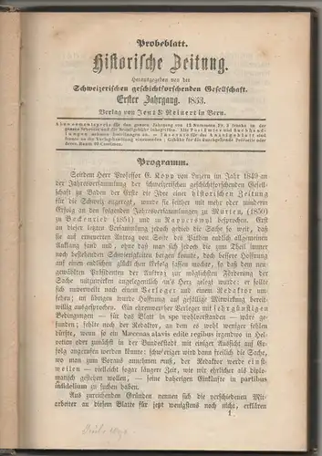 Historische Zeitung 1 + 2 in 1 (alles erschienene). 