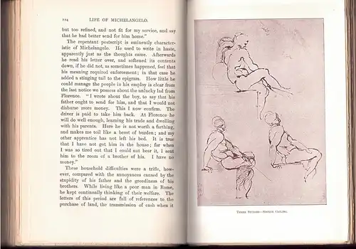 Symonds, John Addington: The life of Michelangelo Buonarroti : based on studies in the archives of the Buonarroti family at Florence. Vol. 1 + 2 (complete). 3. ed. 