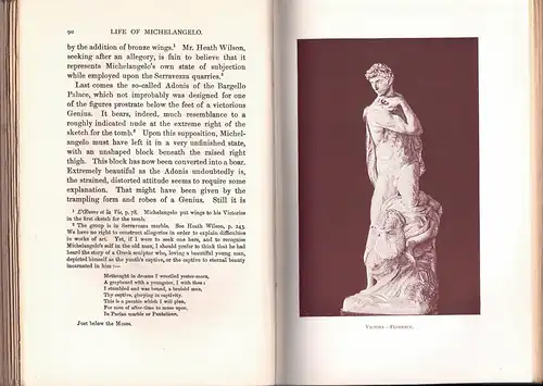 Symonds, John Addington: The life of Michelangelo Buonarroti : based on studies in the archives of the Buonarroti family at Florence. Vol. 1 + 2 (complete). 3. ed. 