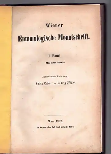 Wiener Entomologische Monatschrift 1. 
