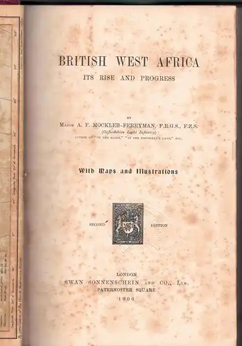 Mockler-Ferryman, Augustus F: British West Africa. 2. ed. 