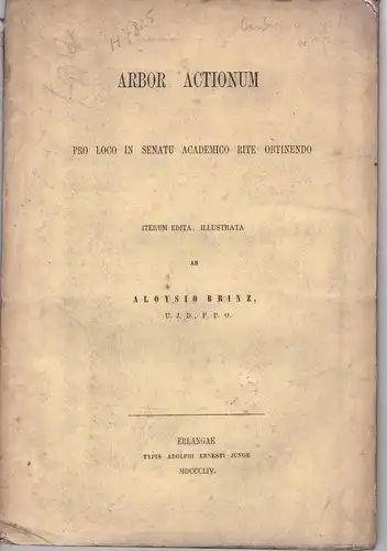 Brinz, Alois von: Arbor actionum. Folgeauflage. 