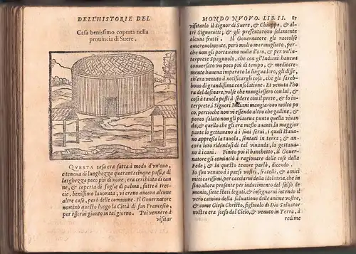 Benzoni, Girolamo: La historia del mundo nuevo. La qual tratta dell'Isole, Mari nuovamente ritrovate, delle nuove Città da lui proprio vedute, per acqua, per terra in quattordeci anni. 