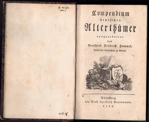 Hummel, Bernhard Friedrich: Compendium deutscher Alterthümer. 
