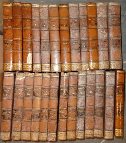 Rousseau, Jean-Jacques: Oeuvres complètes: avec des éclaircissements et des notes historiques, vol. 1-24 (complete). Nouvelle édition. 