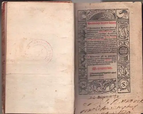 Werden, Johannes von: Sermo[n]es dormi secure : sermones dominicales p[er] totum annum cum singularibus expositionibus Euangeliorum, quibuscunq[ue] sacerdotibus, Ecclesiaru[m] rectoribus necno[n] verbi Dei declamatorib[us] vtilissimi + Sermones de sanctis