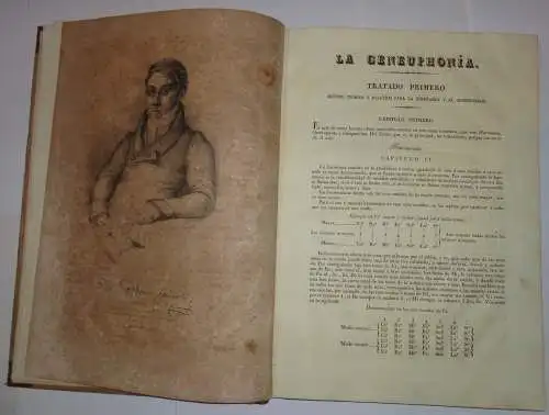 Virués y Spínola, José Joaquín de: La Geneuphonía ó Generacion de la Bien-sonancia Música, dedicada á S.M. La Reina nuestra Señora Doña María Cristina de Borbon (Q.D.G.). 