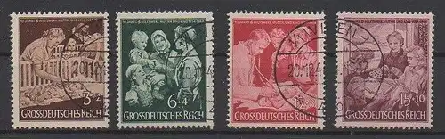 Deutsches Reich, Michel Nr. 869-872 gestempelt.
