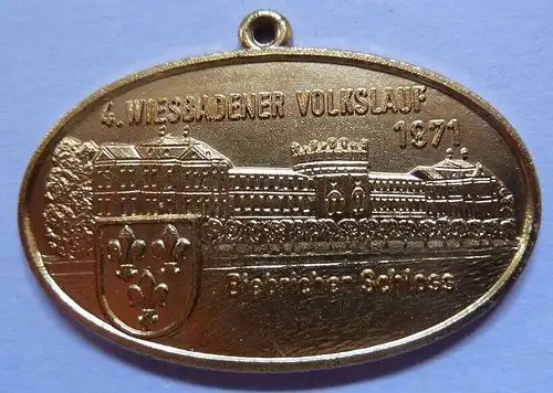 Medaille 4. Wiesbadener Volkslauf 1971.