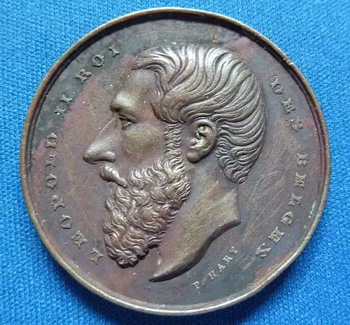 Belgien Medaille Leopold II von F. Hart.