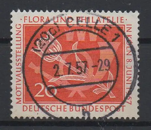 BRD, Michel Nr. 254 - zentrisch gestempelt - Superstempel Celle.