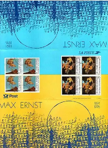 1 Klappkarte Max Ernst Deutsch / Franz. Gemeinschaftsausgabe von 1976.