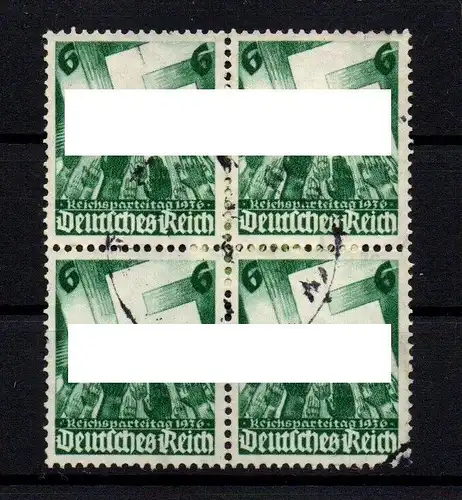 Deutsches Reich, Michel Nr. 632, 4er Block gestempelt.