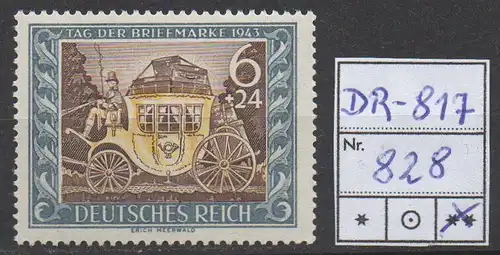 Deutsches Reich, Michel Nr. 828 (Tag d. Briefmarke) tadellos postfrisch.