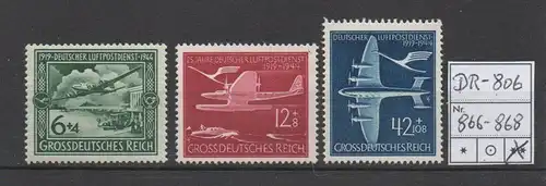 Deutsches Reich, Michel Nr. 866 - 868 (Luftpostdienst) tadellos postfrisch.