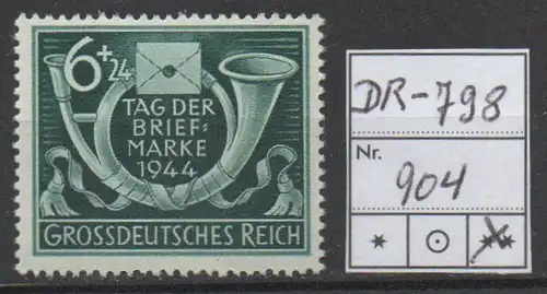 Deutsches Reich, Michel Nr. 904 (Tag d. Briefmarke) tadellos postfrisch.