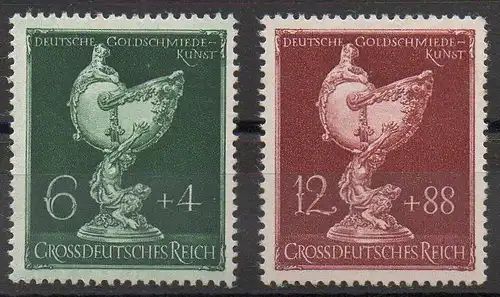Deutsches Reich, Michel Nr. 902-903 (Goldschmiedekunst) tadellos postfrisch.