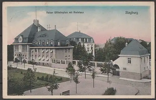 Siegburg, Kaiser Wilhelmplatz um ca. 1900, eine gut erhaltene Postkarte.