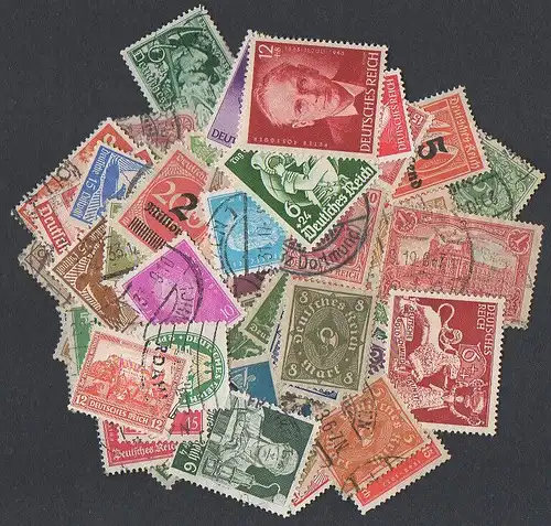 D. Reich , 125 verschiedene  Briefmarken (1872-1945) **/*/°, hoher Katalogwert!