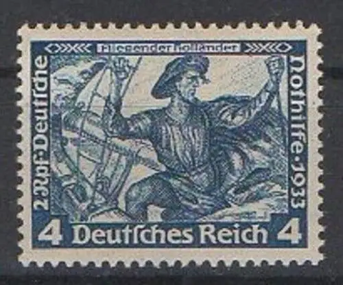 Deutsches Reich, Michel Nr. 500 B ungebraucht, sauber entfalzt.