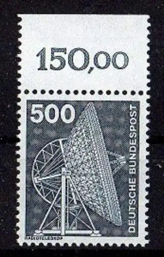 Bund, Michel Nr. 859 mit Oberrand postfrisch.