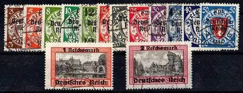 Deutsches Reich, Michel Nr. 716-729 gestempelt.