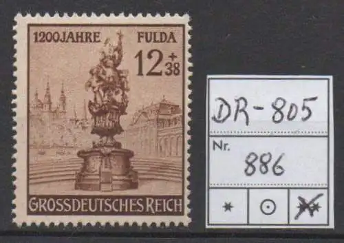 Deutsches Reich, Michel Nr. 886 (Fulda) tadellos postfrisch.