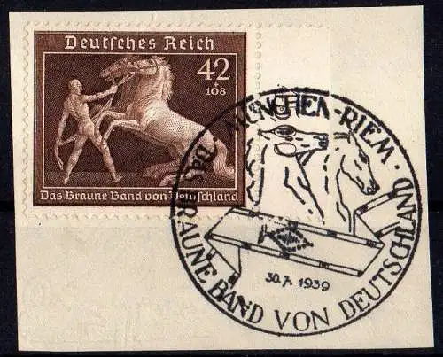 Deutsches Reich, Michel Nr. 699 mit Seitenrand auf Briefstück.