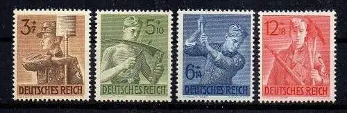 Deutsches Reich, Michel Nr. 850 - 853 (Arbeitsdienst) postfrisch.
