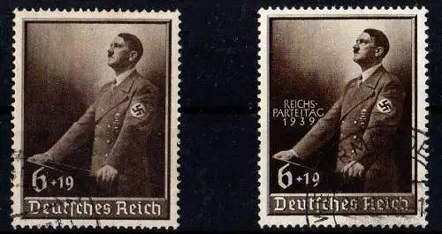 Deutsches Reich, Michel Nr. 694 + 701 gestempelt.
