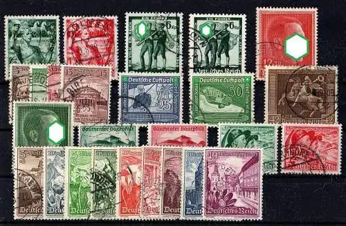 Deutsches Reich, Michel Nr. 660 - 685 (Jahrgang 1938) komplett gestempelt.