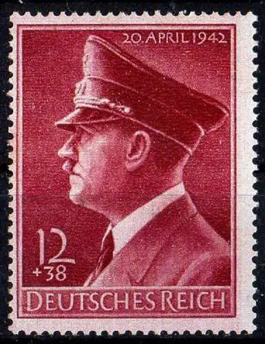 Deutsches Reich, Michel Nr. 813 y 53. Geburtstag AH 1942 postfrisch.